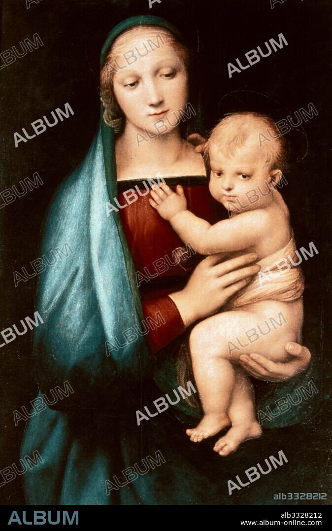 The Madonna del Granduca is a Madonna painting by Raffaello Sanzio da Urbino (1483-1520). It was probably painted in 1505, shortly after Raphael had arrived in Florence. The influence of Leonardo da Vinci, whose works he got to know there, can be seen in the use of sfumato. The painting belonged to Ferdinand III, Grand Duke of Tuscany.