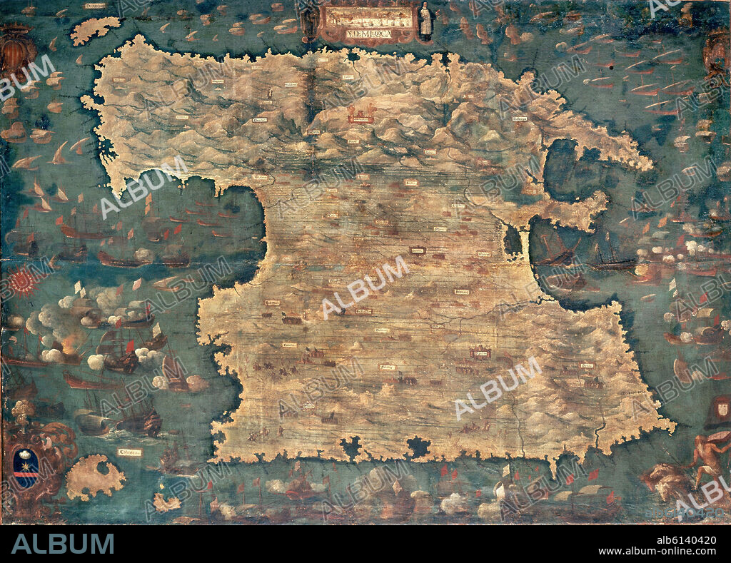 PLANO DE LA ISLA DE PALMA DE MALLORCA - SIGLO XVII.