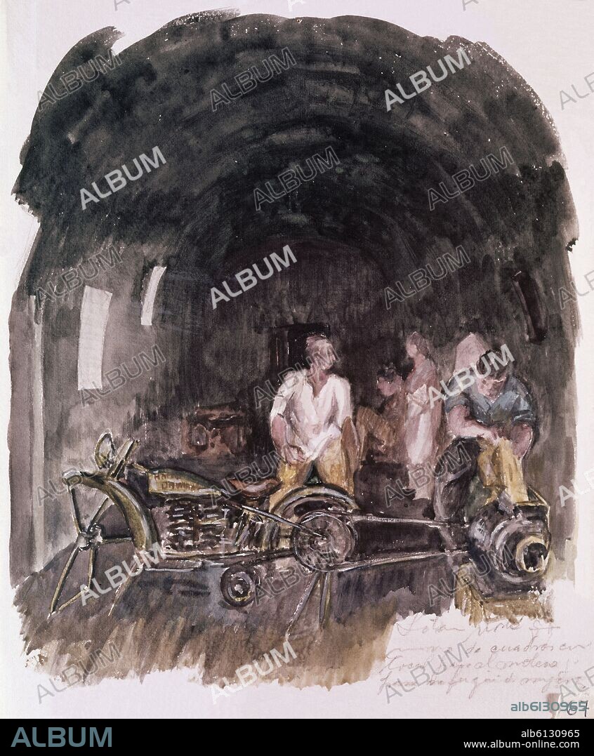 ARTURO REQUE MERUVIA-KEMER-. TOLEDO-ALCAZAR-SOTANO:INGENIOSO MOLINO DE TRIGO-GUERRA CIVIL.