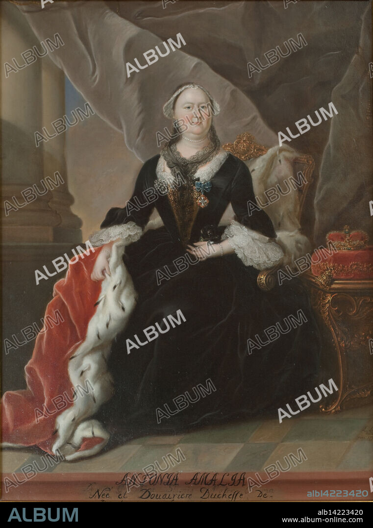 ANONYMOUS. Portrait of Princess Antoinette Amalie of Brunswick-Wolfenbüttel (1696-1762).
