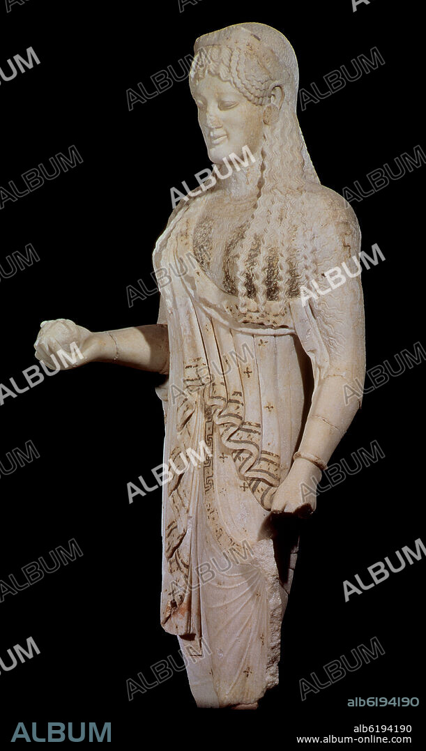 Statue of Persephone or Kore. c.530 BC. Athens, museum of the Acropolis.
