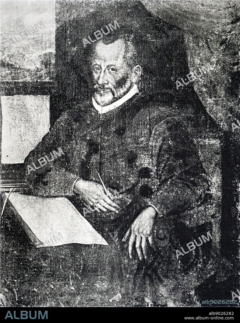 Portrait of Giovanni Pierluigi da Palestrina (1525-1594) an Italian Renaissance composer of sacred music and representative of the Roman School of musical composition. Dated 16th century.