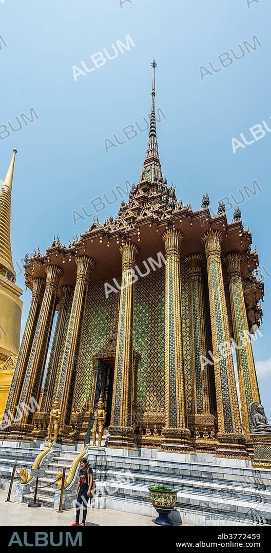 Wat Phra Kaew, Temple of the Emerald Buddha, Phra Mondop Library, Royal Palace, Bangkok, Central Thailand, Thailand