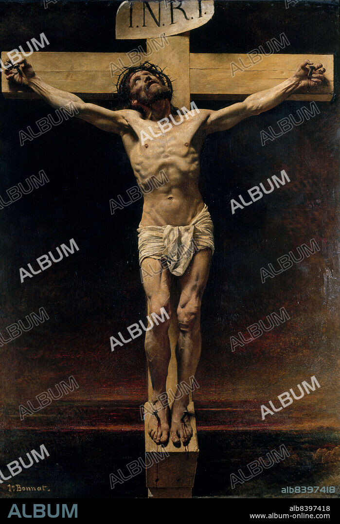 LEON JOSEPH FLORENTIN BONNAT. Le Christ en croix, 1874.