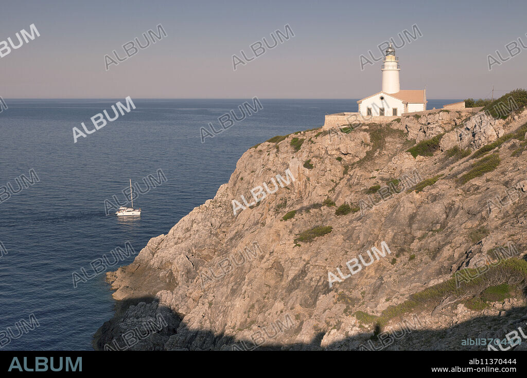 Lighthouse at Cap de Capdepera, near Cala Ratjada, Majorca (Mallorca), Balearic Islands (Islas Baleares), Spain, Mediterranean, Europe.
