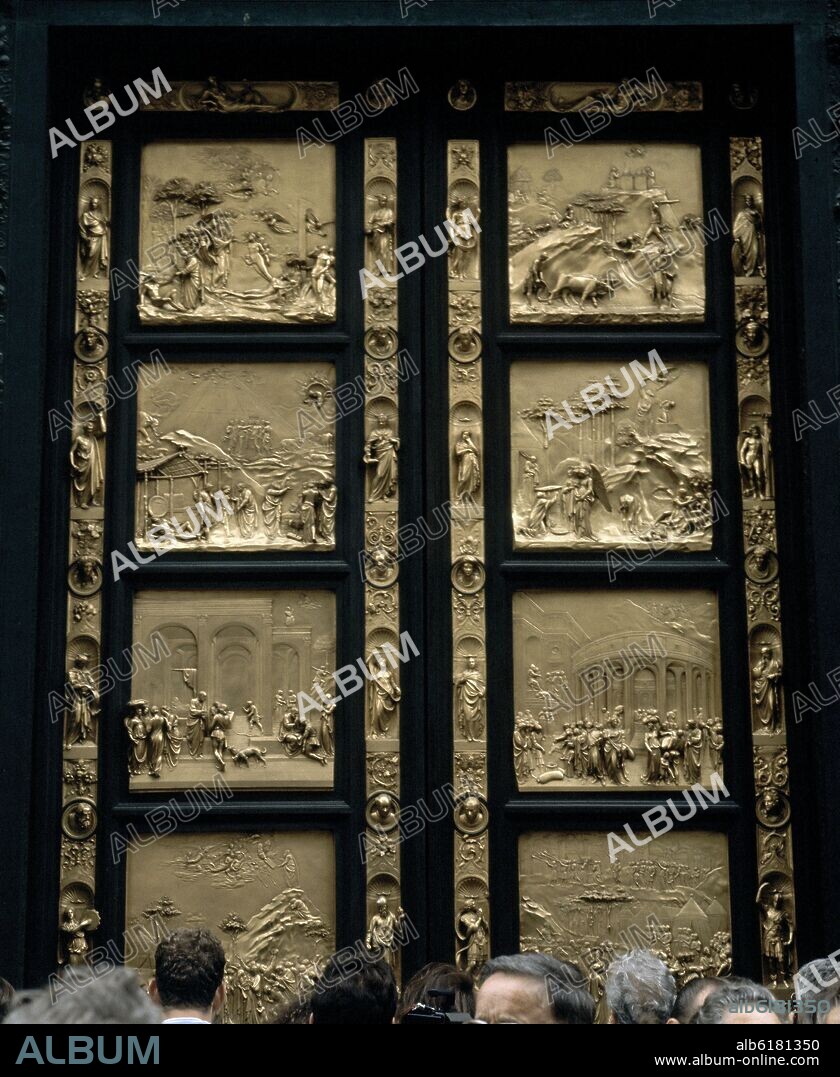 LORENZO GHIBERTI (1378-1455). PUERTAS DEL PARAISO 1424-1452, REALIZADAS PARA LA PORTADA ESTE.