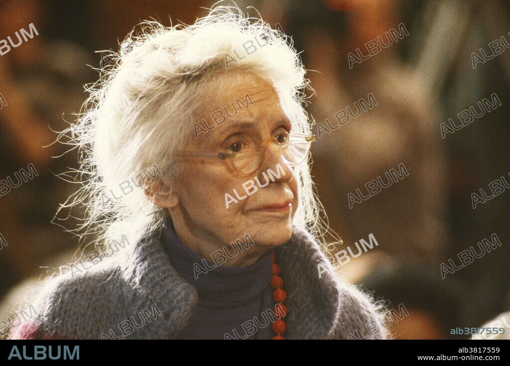 Portrait of Maggie Kuhn, founder of the "Gray Panthers", protesting against ageism, which is the discrimation, segregation, stereotyping, and stigmatizing of people based on age. The Gray Panthers have been involved in grassroots activities that deal with public and governmental policies, including age discrimination, pension rights and nursing home reform.