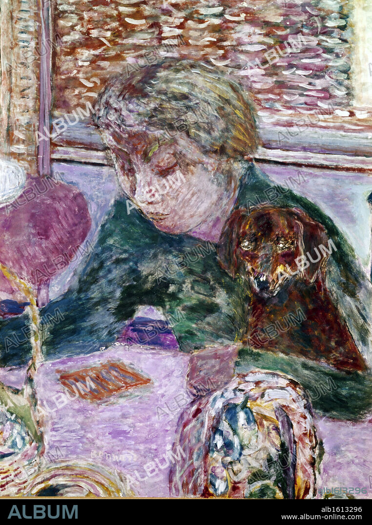 Portrait au Chien by Pierre Bonnard, (1867-1947), France, Albi, Musee Toulouse-Lautrec.