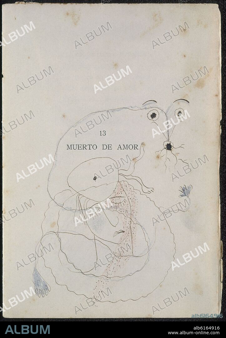 FEDERICO GARCIA LORCA. DIBUJO-MUERTO DE AMOR.
