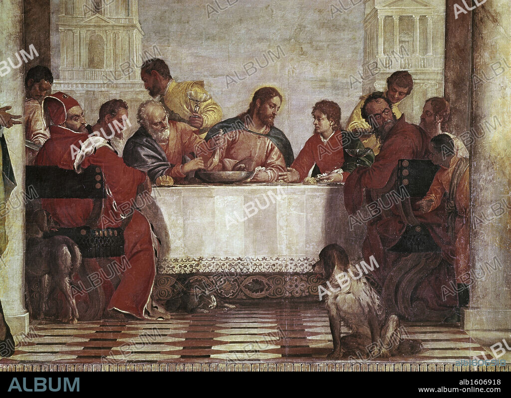 Dinner in the House of Levi (Detail)  1573  Paolo Veronese (1528-1588/Italian)  Oil on Canvas  Galleria dell 'Accademia, Venice, Italy.