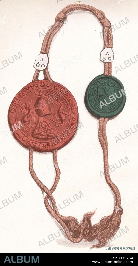 Cord V. (Henry, Earl of Lancaster and Leicester & William le Latimer, Lord of Corby)'. Henry, 3rd Earl of Leicester and Lancaster (c1281-1345) was an English nobleman and one of the principals behind the deposition of Edward II of England. From Some Feudal Lords and their Seals. MCCCJ. With an introduction by Lord Howard De Walden [The De Walden Library, London, 1904.].