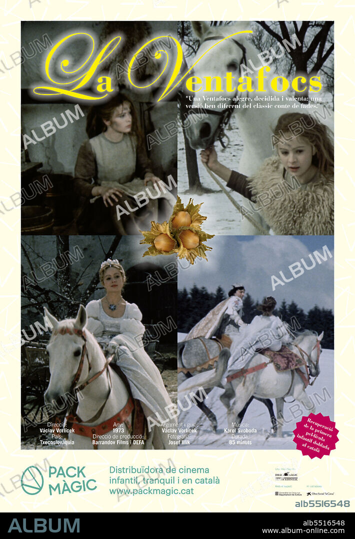 Plakat zu DREI HASELNÜSSE FÜR ASCHENBRÖDEL, 1973 (TRI ORISKY PRO POPELKU), unter der Regie von VACLAV VORLICEK. Copyright Deutsche Film / Filmové Studio Barrandov.