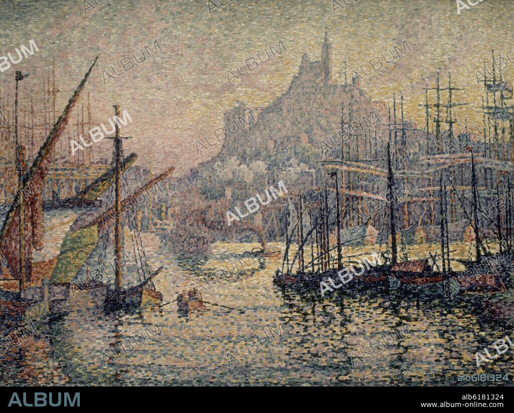 PAUL SIGNAC. 'Notre-Dame-de-la-Garde (La Bonne-Mère), Marseilles', 1905-1906, Oil on canvas, 88,9 x 116,2 cm.