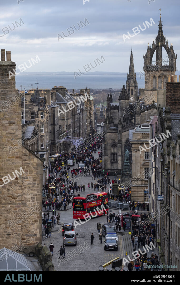 Royal Mile, Edimburgo, Lowlands, Escocia, Reino Unido.