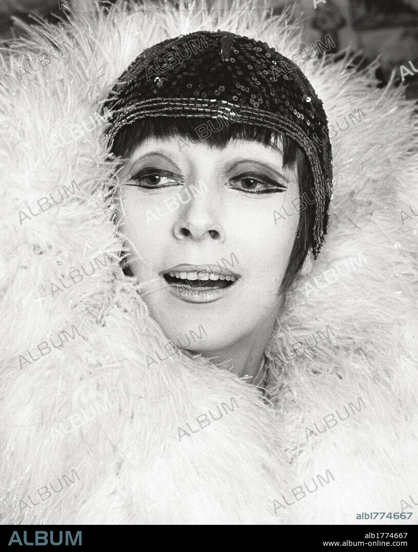 Valentina Cortese as Lulù. Italian actress Valentina Cortese after make-up, before an entrance as Lulù, during performances of Frank Wedeking's tragedy, in the season 1971-'72, in Teatro Piccolo. Milan, 1972.