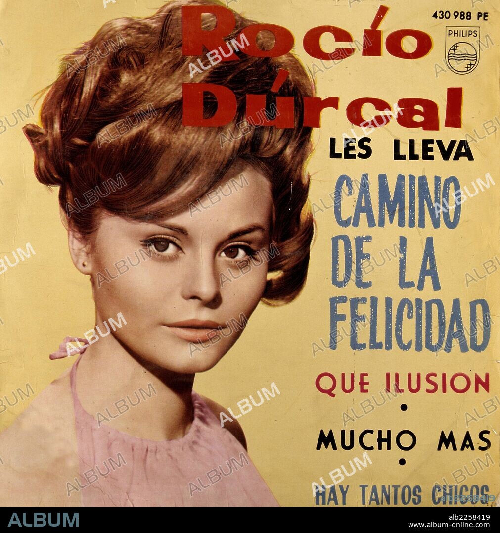 PORTADA DISCO " CAMINO DE LA FELICIDAD ". ROCIO DURCAL. CANTANTE ESPAÑOLA.