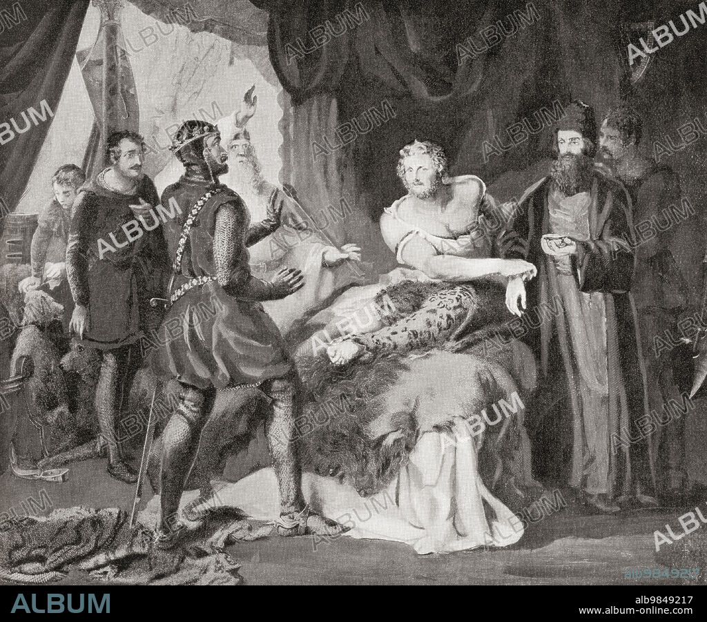 The truce between Richard I and Saladin at the end of the Third Crusade, 1192. The terms provided for the destruction of Ascalon's fortifications, allowed unarmed Christian pilgrims and merchants access to Jerusalem, and initiated a three-year truce, Richard departed the Holy Land on 2 October. Richard I, 1157 Ã¢â‚¬â€œ 1199. King of England. An-Nasir Salah ad-Din Yusuf ibn Ayyub, aka Saladin, 1137 Ã¢â‚¬â€œ 1193. First sultan of Egypt and Syria and the founder of the Ayyubid dynasty. From Hutchinson's History of the Nations, published 1915.