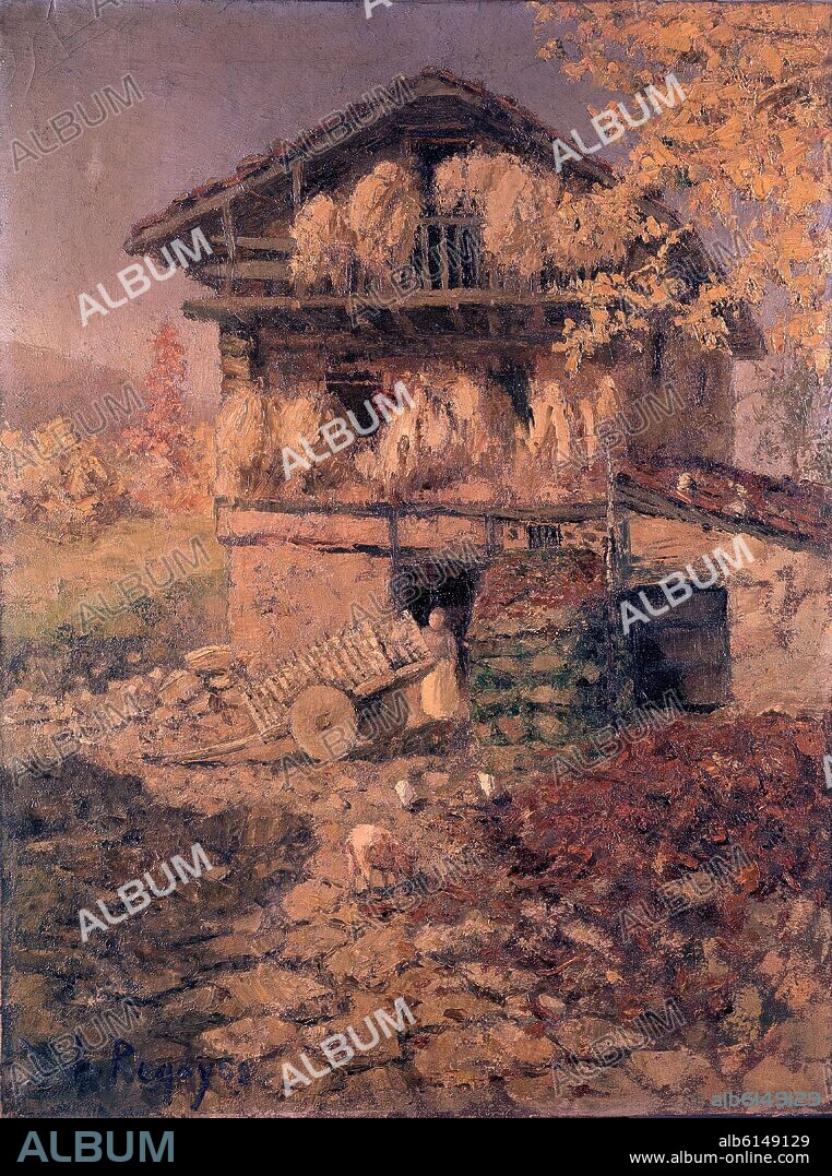 DARIO DE REGOYOS VALDES. OTOÑO VASCO - 1886  90X118 CM.