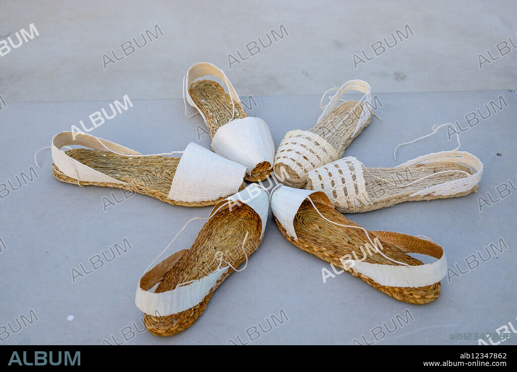 Ibizan "Espardenyes", Ibizan espadrilles, Ibiza, Balearic Islands, Spain.