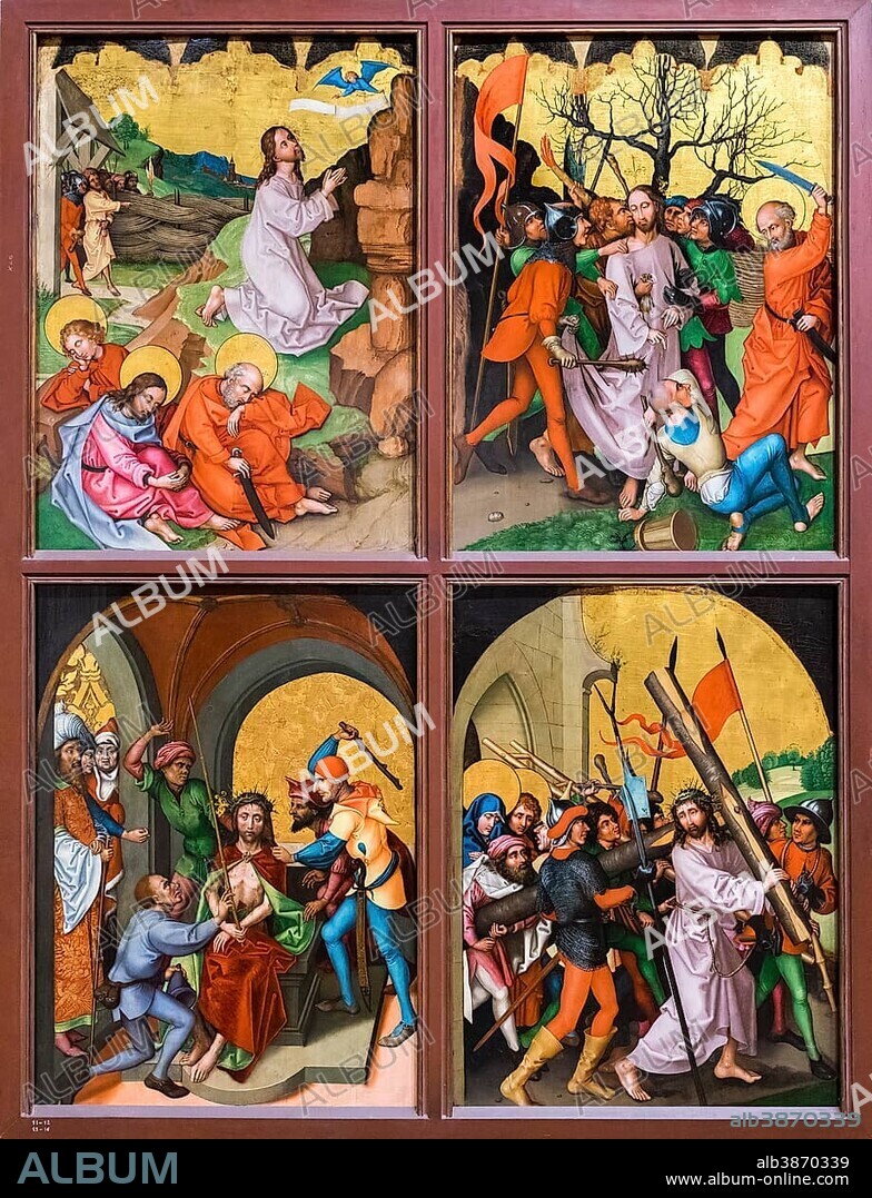 Cycle of paintings Passion Christi, Retable des Dominicains, c. 1480, Dominican altar, Martin Schongauer, Museum Unterlinden, Musée Unterlinden, Colmar, Alsace, France
