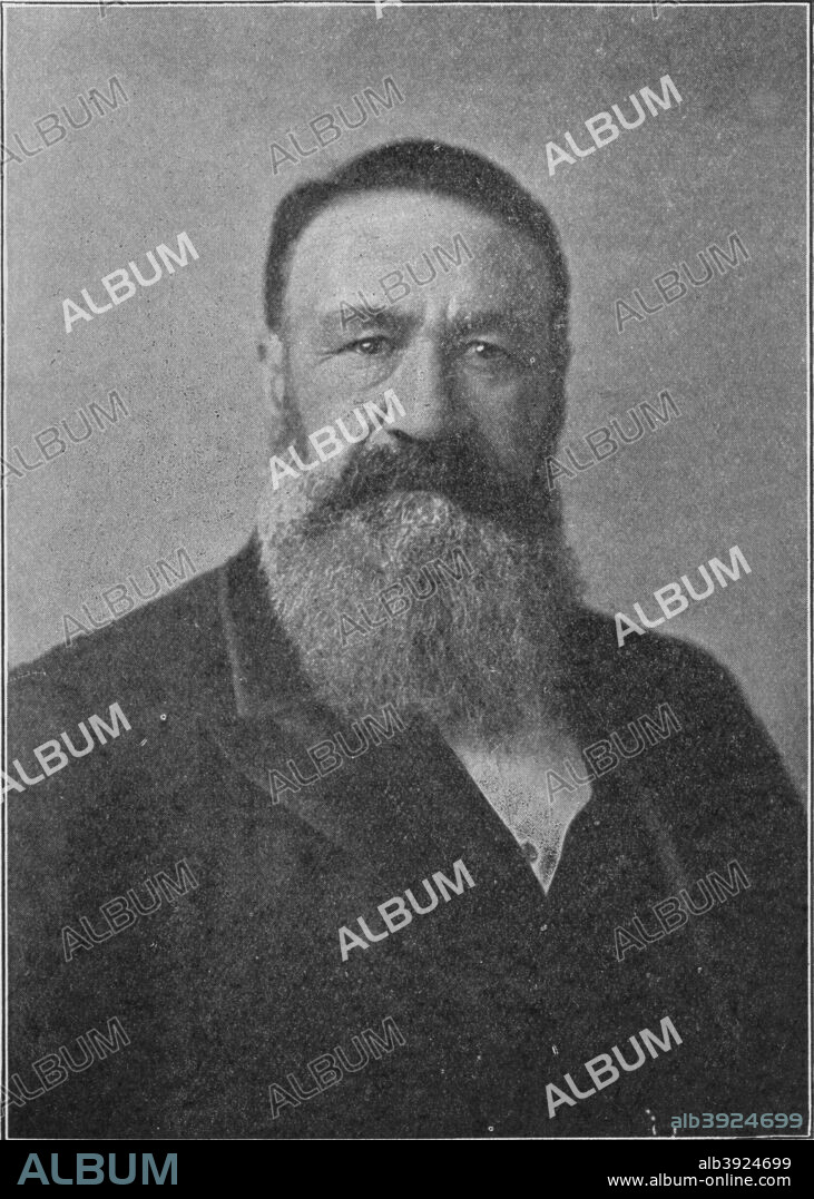 'Petrus Jakobus (Piet) Joubert', c1896, (1903). Petrus Jakobus Joubert (1831-1900), The Commander-in-chief of the Boers, and Vice-president of the Transvaal since 1896. He was of Huguenot origin. From The World's History, Volume III, by Dr. H. F. Helmolt [William Heinemann, London, 1903].