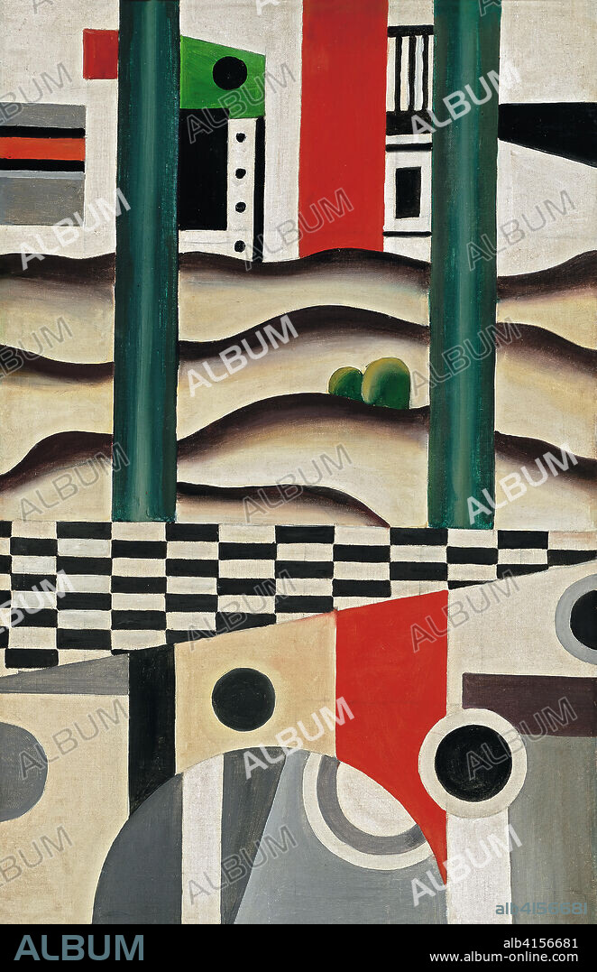 FERNAND LÉGER. Fernand Léger (Argentan, 1881-Gif-sur-Yvette, 1955). El puente (1923). Óleo sobre lienzo. 92 x 60 cm.