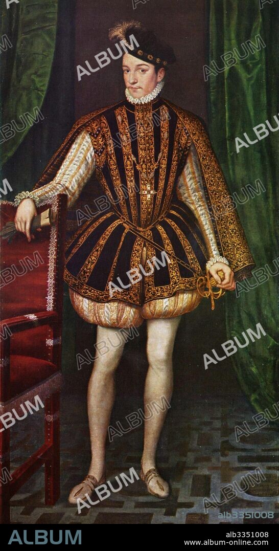 FRANÇOIS CLOUET. Portrait of King Charles IX of France (1550-1574).