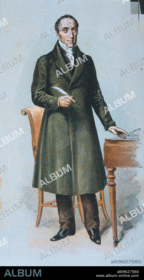 Alvaro Florez Estrada (1766-1853), Spanish economist and politician, drawing 1895.