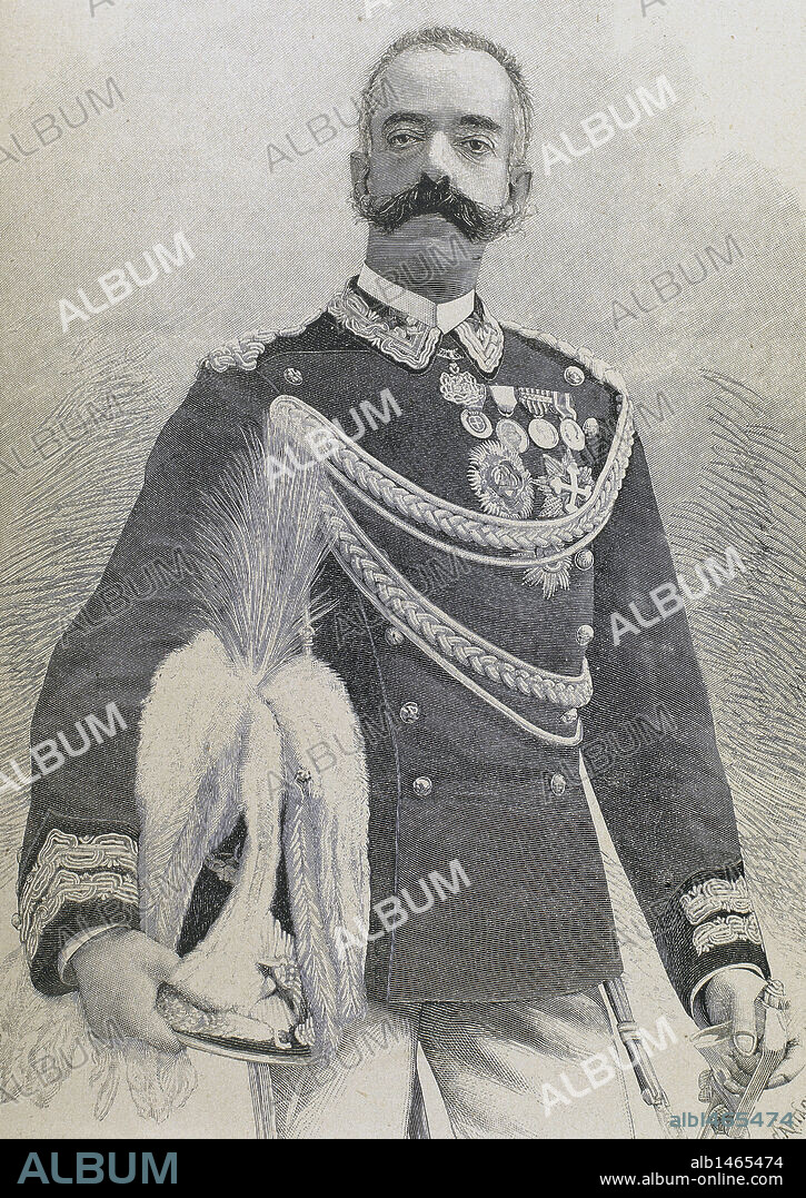 Amadeo I (Turin ,1845-Turin, 1890). Duke of Aosta and King of Spain (1871-1873). Engraving.