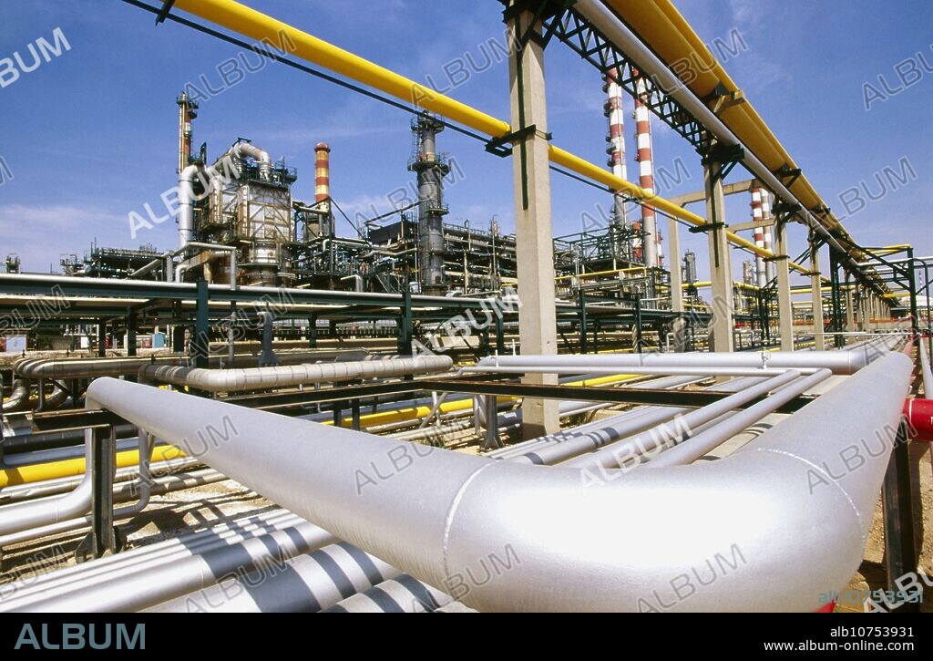 Repsol-YPF oil refinery. Tarragona province. Spain.