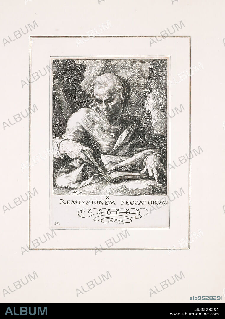 Saint Simon, Plate 11 from the series Christ, the Twelve Apostles, and Saint Paul, 1589, Hendrick Goltzius, Dutch, 15581617, 5 7/8 x 4 1/16 in. (14.92 x 10.32 cm) (sheet)12 1/2 x 9 1/8 in. (31.75 x 23.18 cm) (mount), Engraving, Netherlands, 16th century, The Dutch Mannerist Hendrik Goltzius was the leading printmaker of his time. A virtuoso engraver, innovative woodblock cutter, and superb draftsman, Goltzius continues to inspire awe with his wondrous technique and to convert even the most jaded art spectators to print enthusiasts. This print is from a series of fourteen engravings'Christ, the Twelve Apostles, and Paul'executed in 1589 when Goltzius was at the height of his powers. The series is a kind of demonstration piece displaying Goltzius's unrivaled technique and boundless imagination.