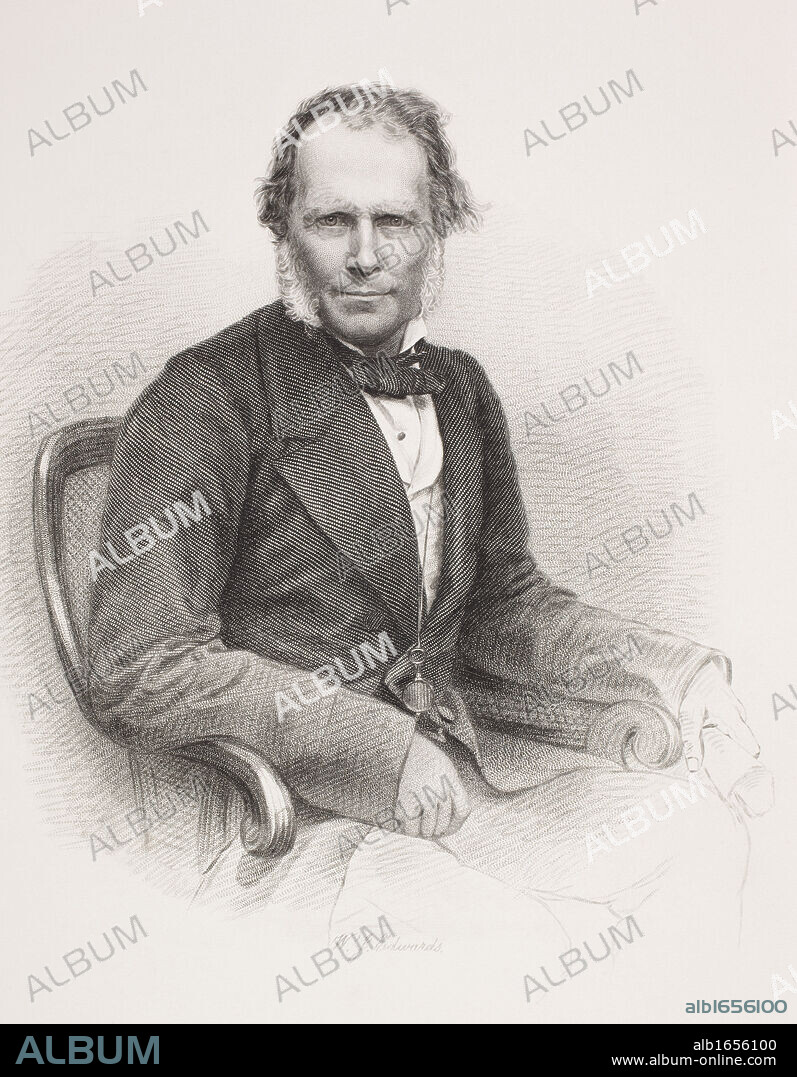 Sir James Brooke 1803 - 1868. First White Rajah of Sarawak. From the book Gallery of Historical Portraits published c.1880.