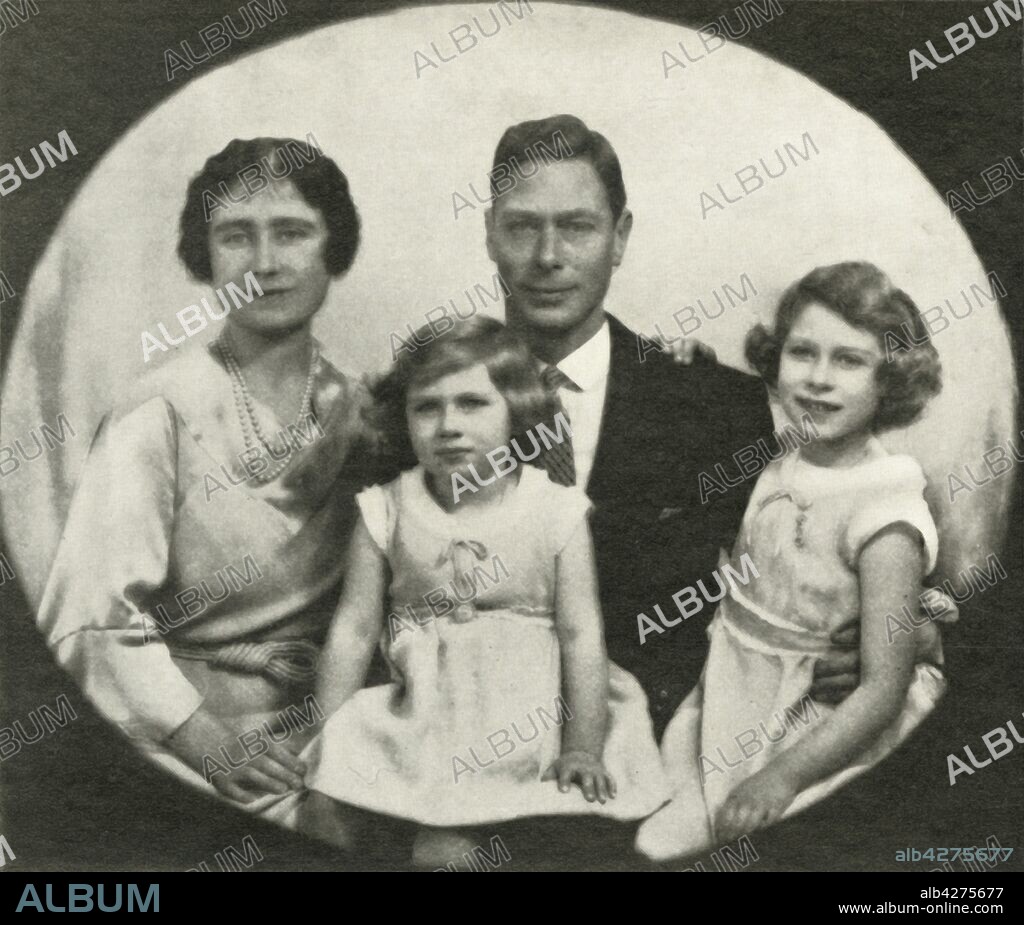 'A Family Group', c1933, (1937). The Duke of York (1920-1936) became King George VI on 11 December 1936. From "George VI, King and Emperor", by Major J. T. Gorman [W. & G. Foyle Ltd., London, 1937].