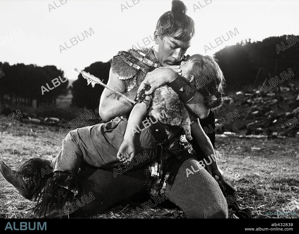 ANTHONY QUINN in ATTILA, 1954. Copyright LUX FILMS/PONTI-DE LAURENTIIS.