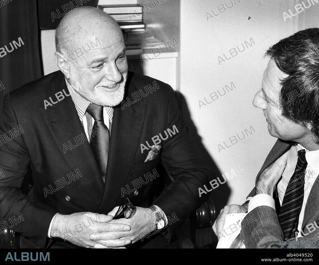 John Schlesinger (1926- ), British Film maker, with Barry Norman, British Film Critic, 1984.