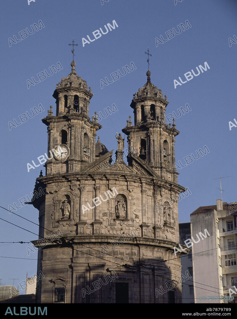 ANTONIO SOUTO ARQUITECTO SIGLO XVIII. DET - TORRES DE LA IGLESIA CIRCULAR - 1778.