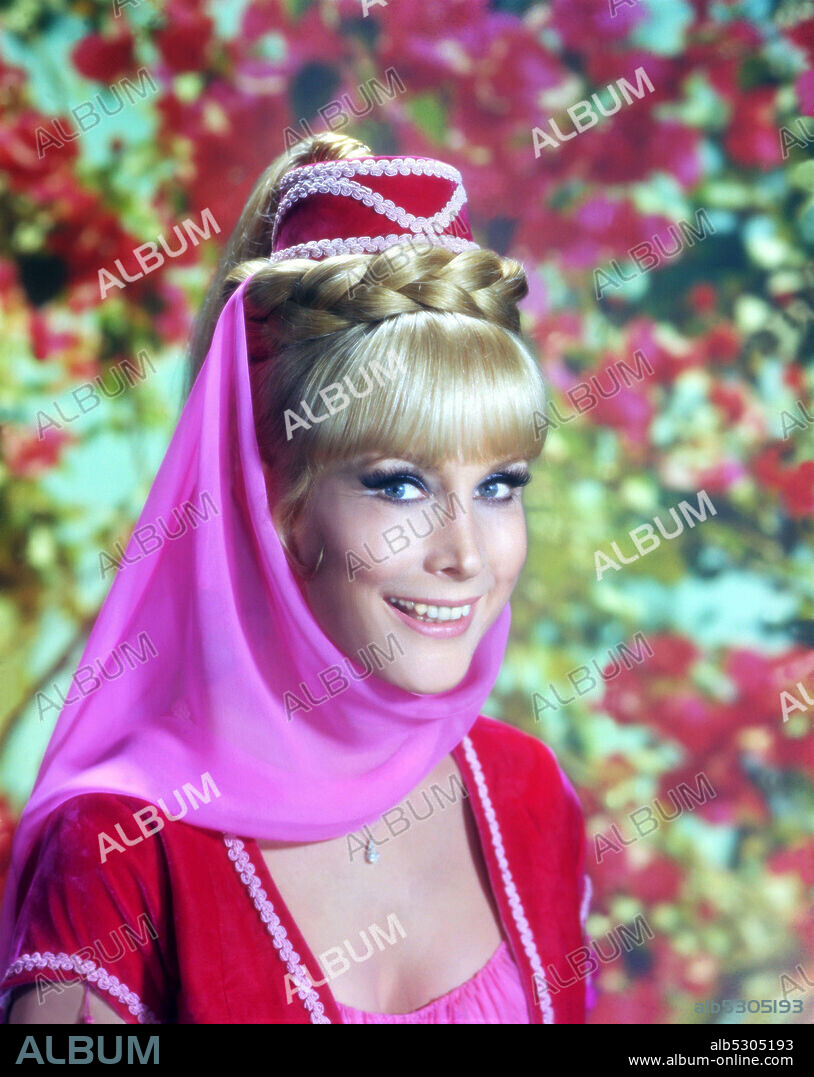 BARBARA EDEN in I DREAM OF JEANNIE, 1965, directed by CLAUDIO GUZMAN and HAL COOPER. Copyright SCREEN GEMS.