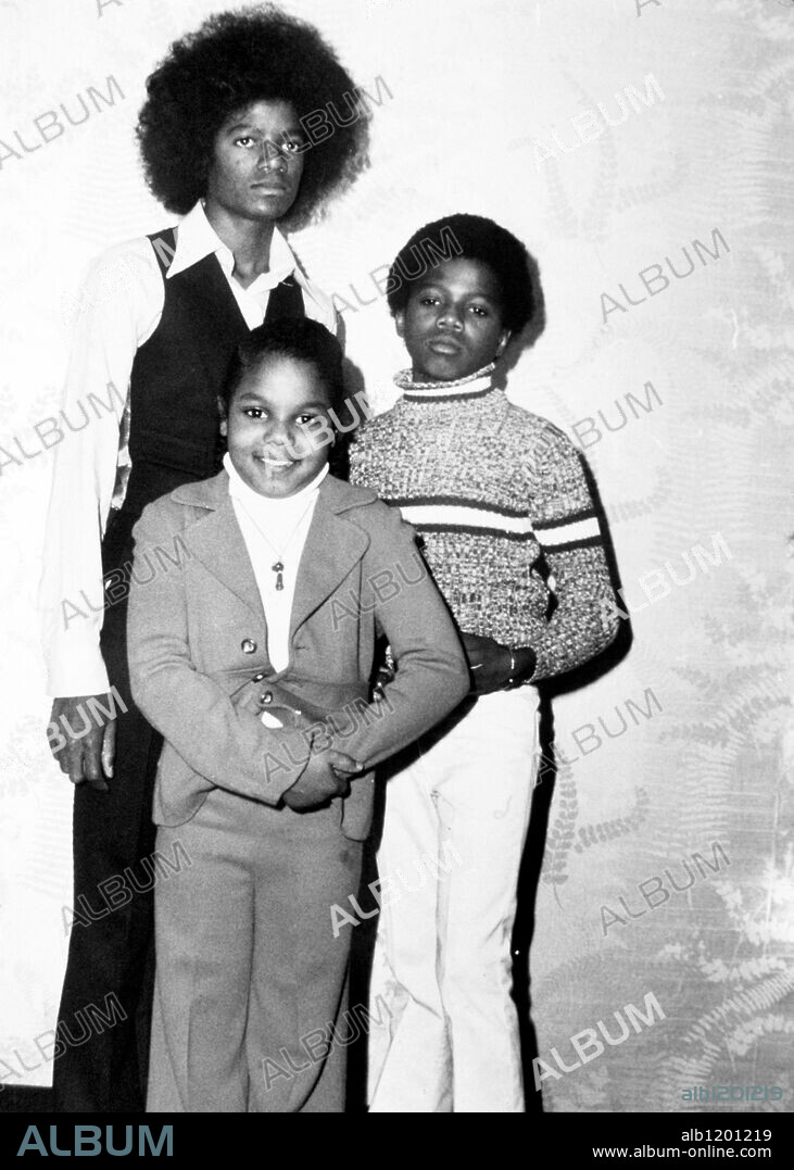 Janet Jackson, age 8, during her first interview with brother Randy and Michael. NYC 5 Februry 1975.