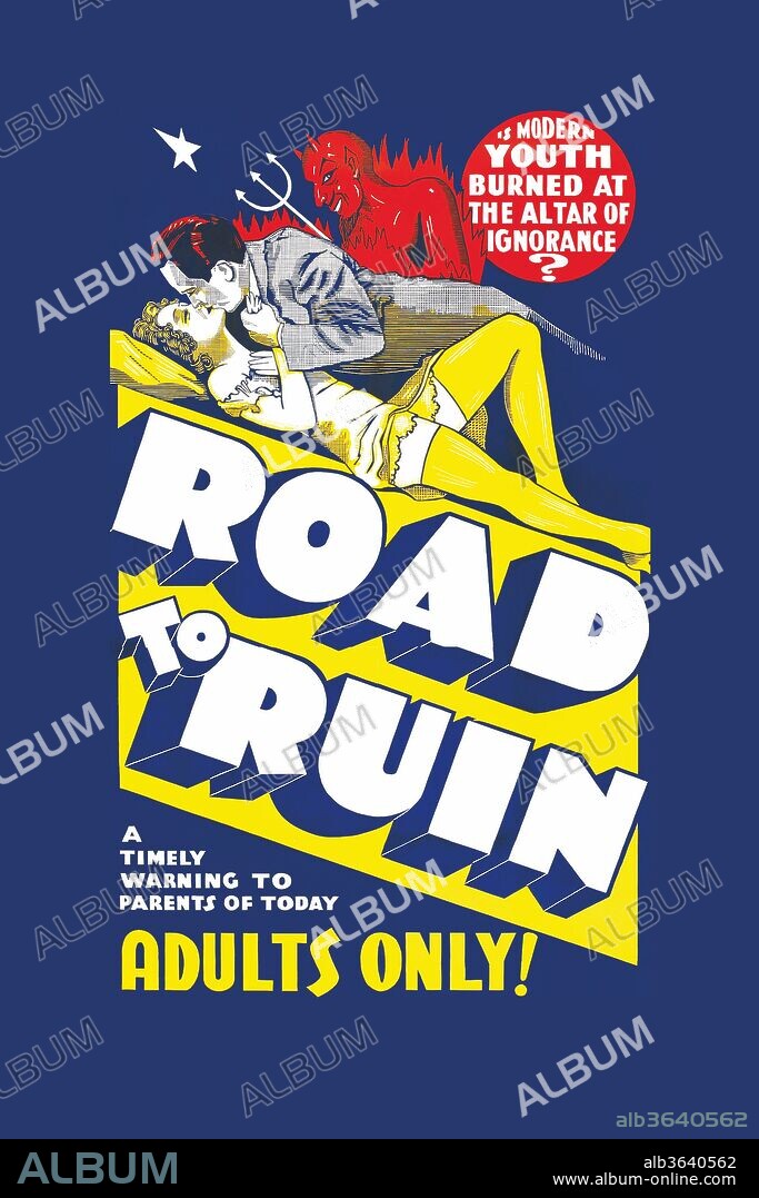 Road to Ruin is a 1934 exploitation film directed by Dorothy Davenport, under the name "Mrs. Wallace Reid", and Melville Shyer, and written by Davenport with the uncredited contribution of the film's producer, Willis Kent. The film is about a young girl whose life is ruined by sex and drugs., 1934.
