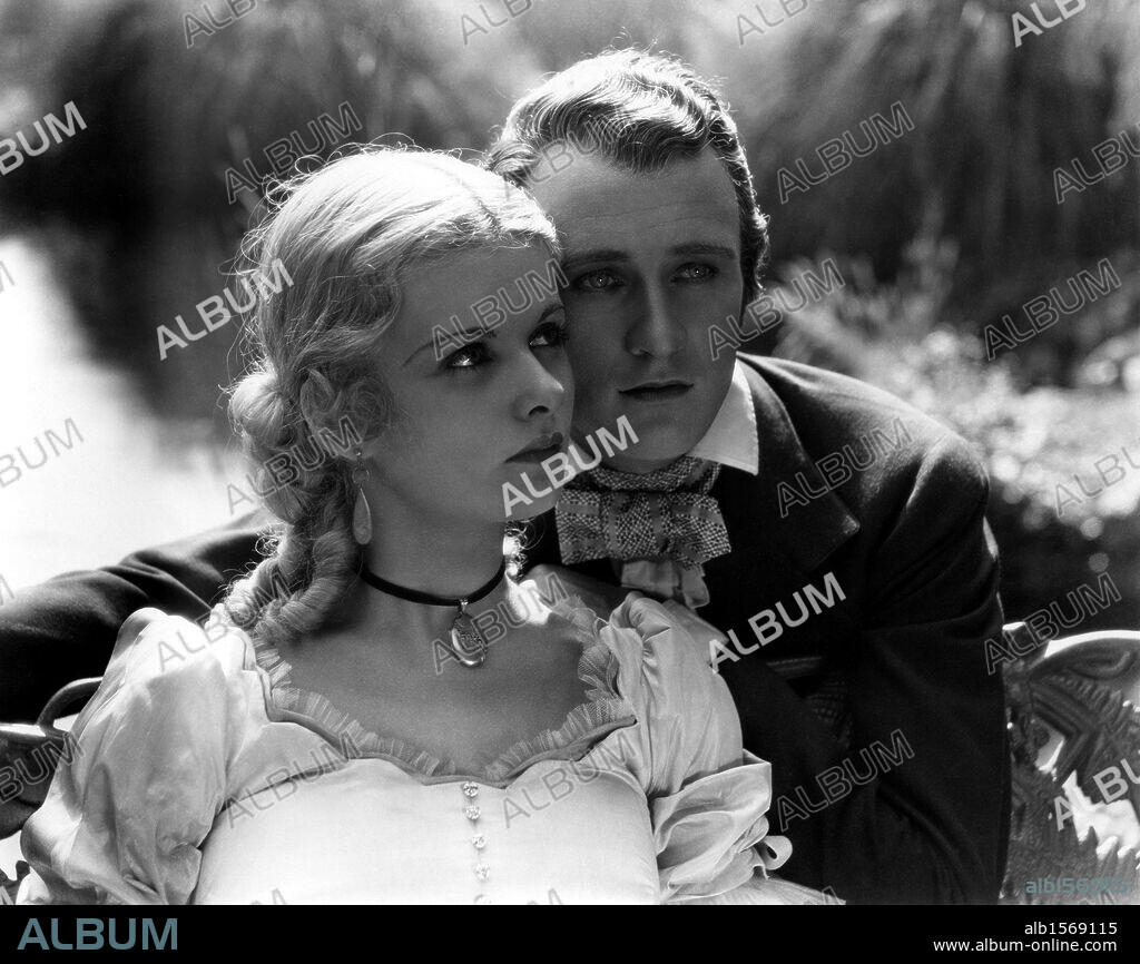 ANTHONY BUSHELL and JOAN BENNETT in DISRAELI, 1929, directed by ALFRED E. GREEN. Copyright WARNER BROTHERS.