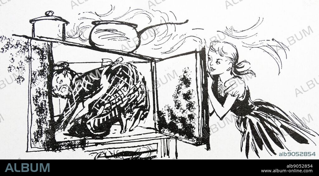 Hansel and Gretel' fairy tale of German origin, by the Brothers Grimm published in 1812. Hansel and Gretel are a young brother and sister threatened by a cannibalistic witch living deep in the forest in a house constructed of cake and confectionery.