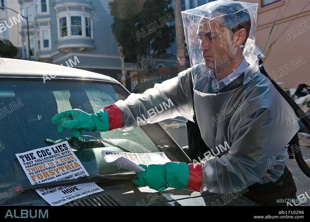 JUDE LAW dans CONTAGION, 2011, réalisé par STEVEN SODERBERGH. Copyright WARNER BROS. PICTURES.