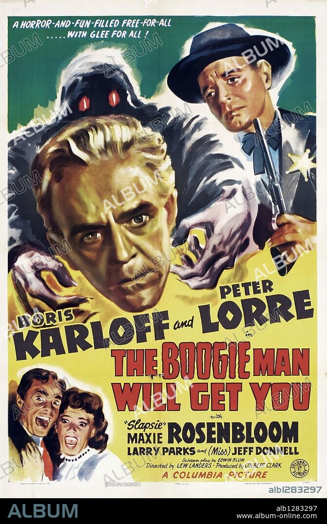 Poster of THE BOOGIE MAN WILL GET YOU, 1942, directed by LEW LANDERS. Copyright COLUMBIA PICTURES.