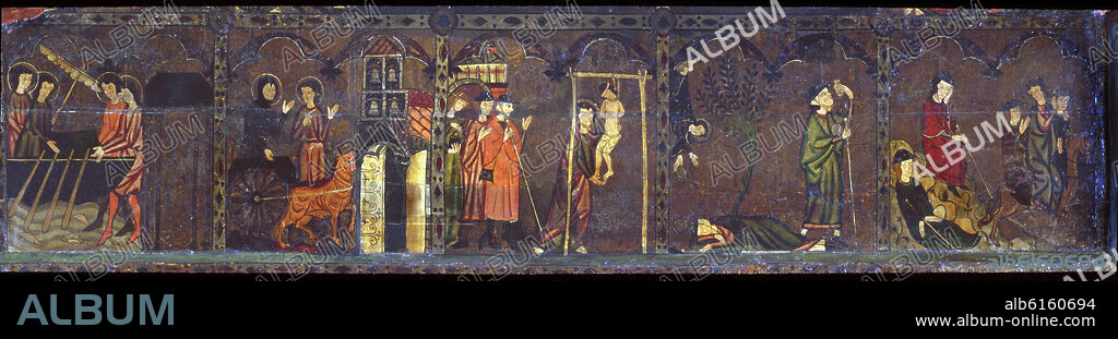 RETABLO DE SAN JAIME DE FRONTANYA REALIZADO SOBRE EL AÑO 1300.