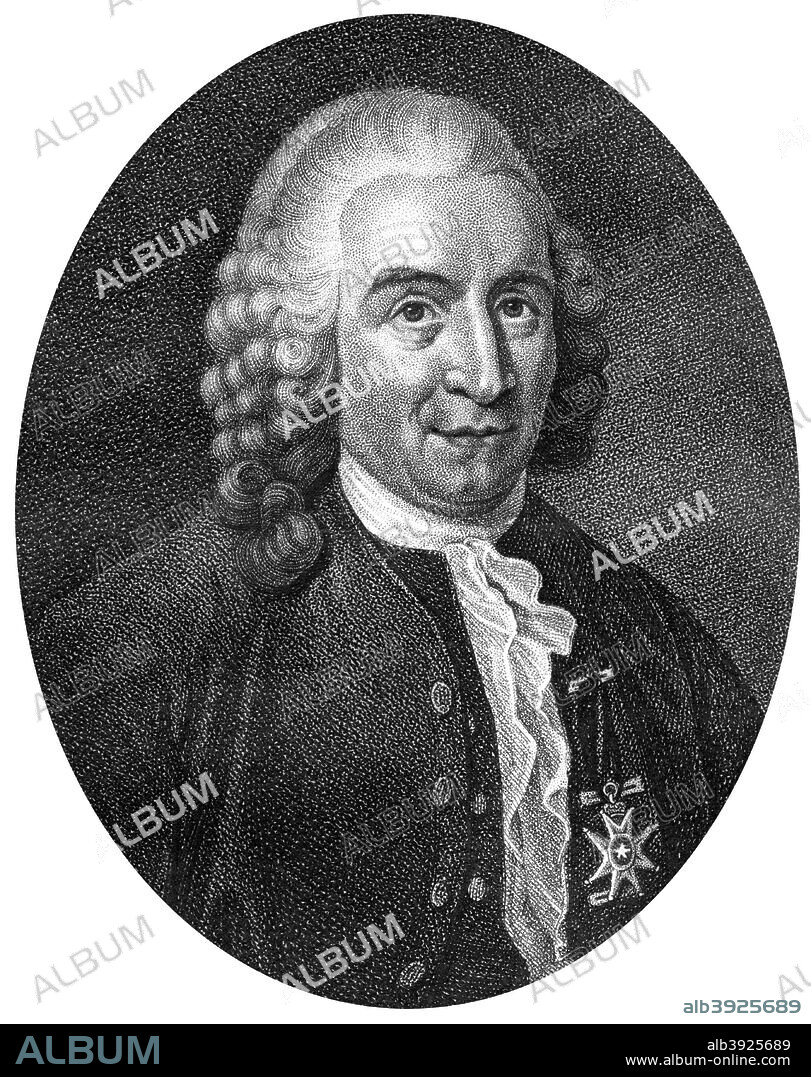 Carolus Linnaeus, 18th century Swedish botanist,physician and zoologist, (1812). Linnaeus (Carl von Linne) (1707-1778) founded the modern system of plant and animal nomenclature.