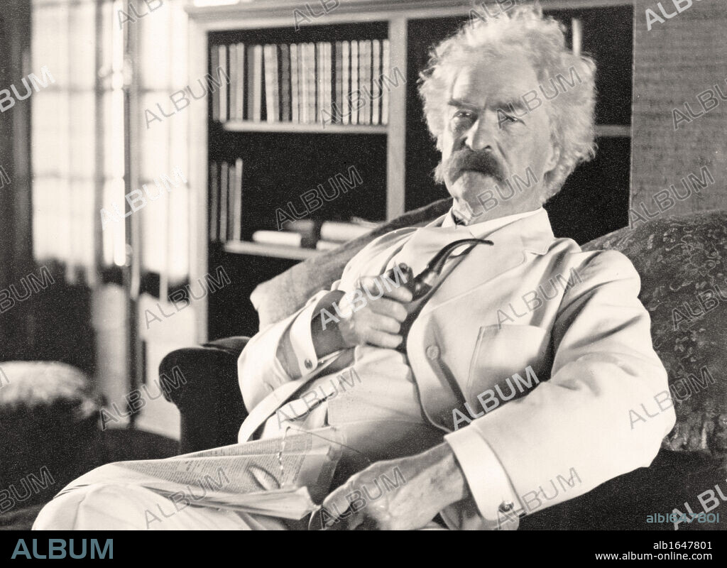 Samuel Langhorne Clemens 1835 to 1910 known by pen name Mark Twain American humorist, satirist, writer, and lecturer From photograph taken in his old age.