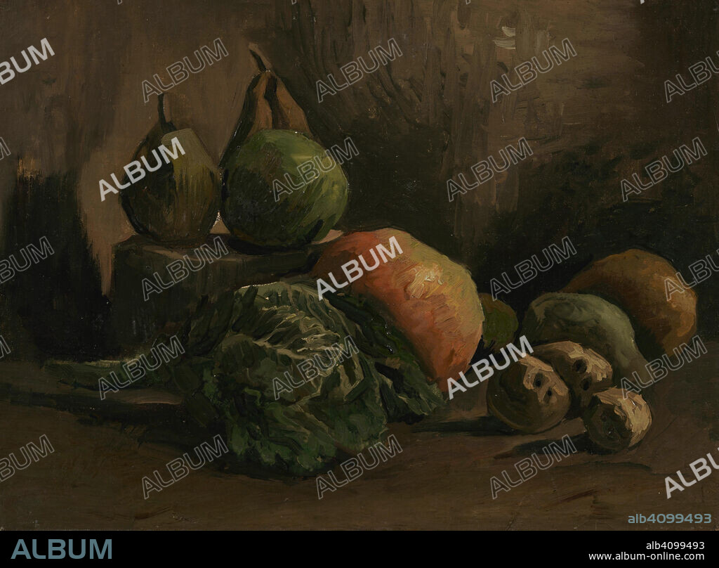 VINCENT VAN GOGH. Still Life with Vegetables and Fruit. Date: autumn 1884, Nuenen. Dimensions: 32.3 cm x 43.2 cm, 46.5 cm x 57.5 cm.