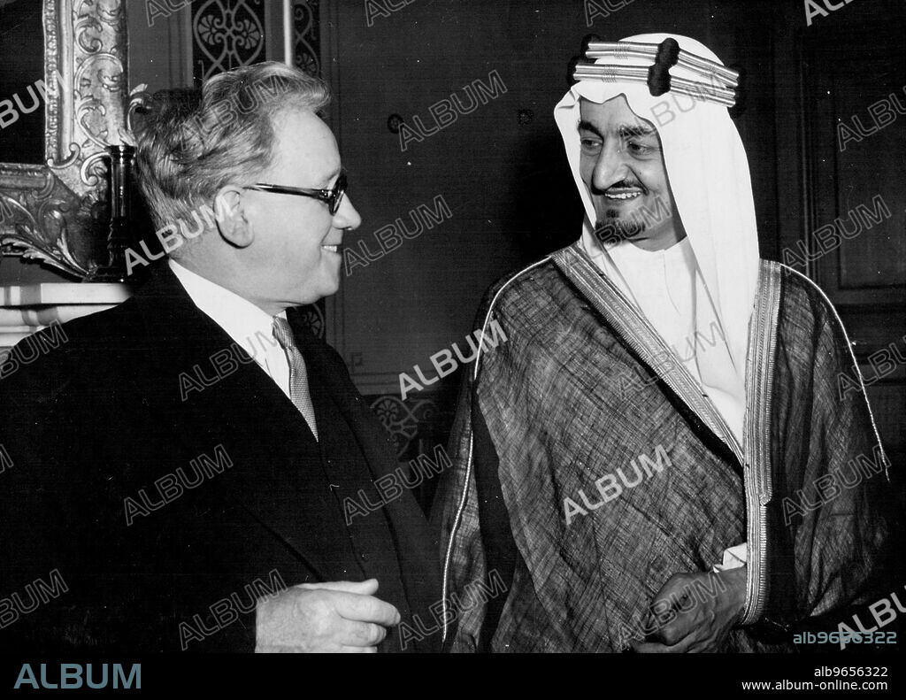 King Faisal Aziz - King of Saudi Arabia - Foreign Royalty. September 13, 1951.
