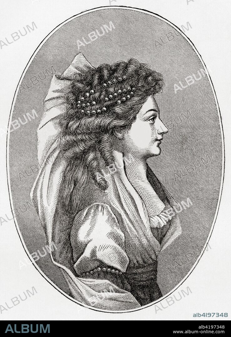 Duchess Louise of Mecklenburg-Strelitz, 1776 - 1810. Queen of Prussia as the wife of King Frederick William III. From Ward and Lock's Illustrated History of the World, published c.1882.