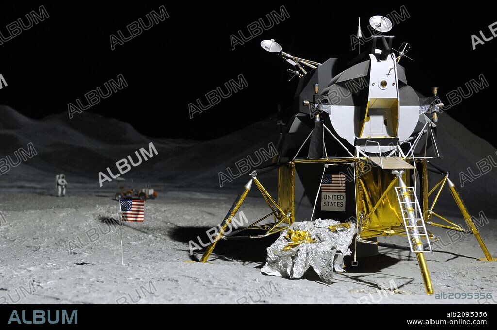 Apollo 15. Mission in the United State's Apollo progarm. Lunar Roving Vehicle on the first lunar surface EVA of APollo 15. July 26, 1971. Deutches Museum. Munich. Germany.